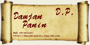 Damjan Panin vizit kartica